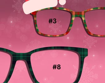Toppers de Noël à carreaux écossais (partie 1) - Compatibles avec une paire