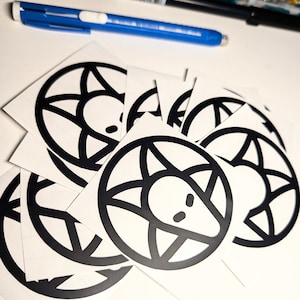 Calcomanía de pentáculo de Demon Boi, calcomanía de pentáculo de vinilo, calcomanía de pentáculo de Baphomet