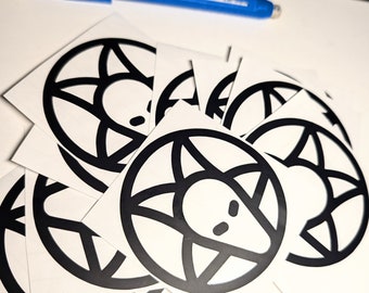 Demon Boi Pentacle Decal, vinyl pentacle decal, Baphomet pentacle decal