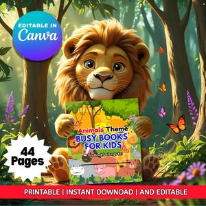 Busy Book Safari Animals Tracing Mazes & More | Fun and Educational Learning Activity for Kids| Printable and Editable with PLR and MRR