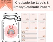 Printable Gratitude Jar Labels | Labels & Writing Paper | Instant Download | Gratitude Journal | Mindfulness Gift