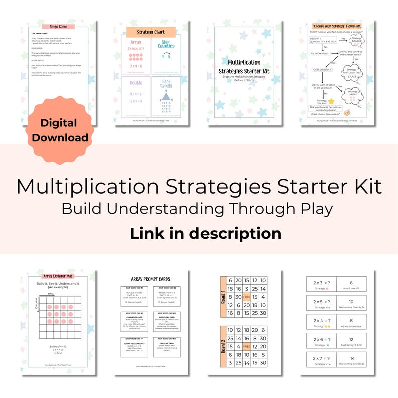 Multiplication Fluency Games Bundle, Multiplication Games Printable ...