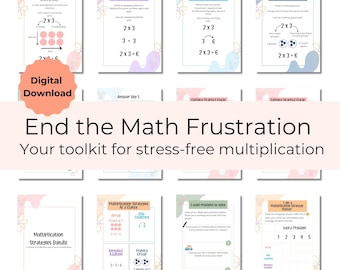 Multiplication Strategies Bundle, Math Worksheets, Multiplication Practice, 3rd Grade Math, Homeschool Curriculum, Times Tables, Math Facts