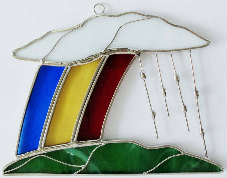 Stained Glass Rainbow Suncatcher Etsy