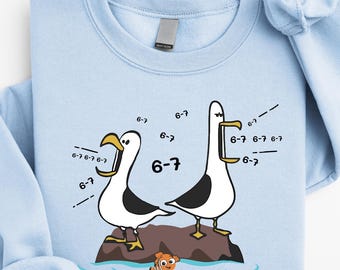 Seagulls 6-7 Sweatshirt, Six Seven Meme Shirt, Finding Nemo Sweater, Funny 6 7 Tee, Funny Seagulls T-Shirt