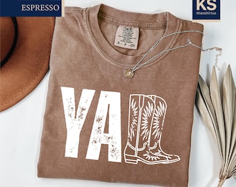 Yall Comfort Colors T-Shirt, Cowboy Boots Shirts, Western T-Shirt, Country Concert Tee, Funny Texas Ranch Life Shirt