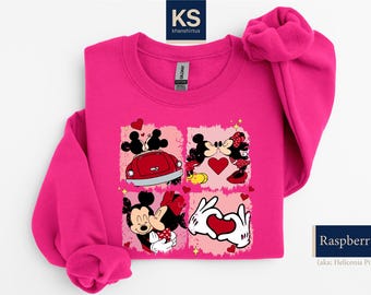 Mickey and Minnie Valentine Sweatshirt, Disney Couple Shirt, Valentines Day Gift, Disneyland Love Sweater
