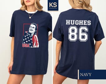 Jack Hughes Shirt, Patriotic Hockey Fan Sweater, American Hockey Pride Gift, Sports Fan Sweatshirt