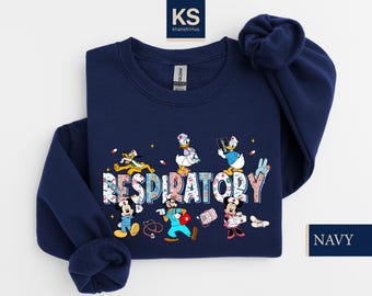 Disney Respiratory Sweatshirt, Medical Appreciation Gift, Mickey and Friends Shirt, RT Graduation T-Shirt