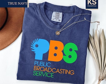 Protect PBS Logo Comfort Colors T-Shirt, Retro Public Broadcasting Service Shirt, Political Protest Tee, Media Advocacy T-Shirt