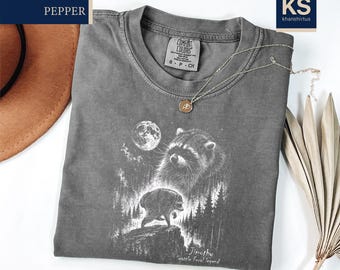 Jimothy Comfort Colors T-Shirt, Retro Jimothy Moon Graphic Tee, Funny Raccoon Shirt