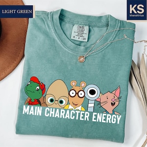Main Character Energy Comfort Colors T-Shirt, Teacher Life Tee, Back to School, Read Children&#39;s Books Shirt, Kindergarten Teacher Shirt