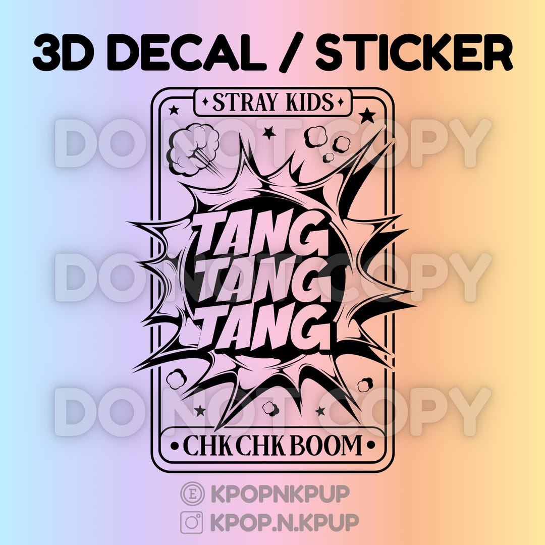 Chk Sticker STRAY KIDS | Chk Chk Boom Tarot 3D Decal / Sticker - Etsy