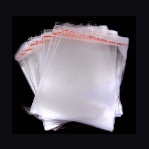超透明 OPP 粘着シール プラスチック バッグ 3" x 3" インチ、80mmx80mm (B02) 100 枚