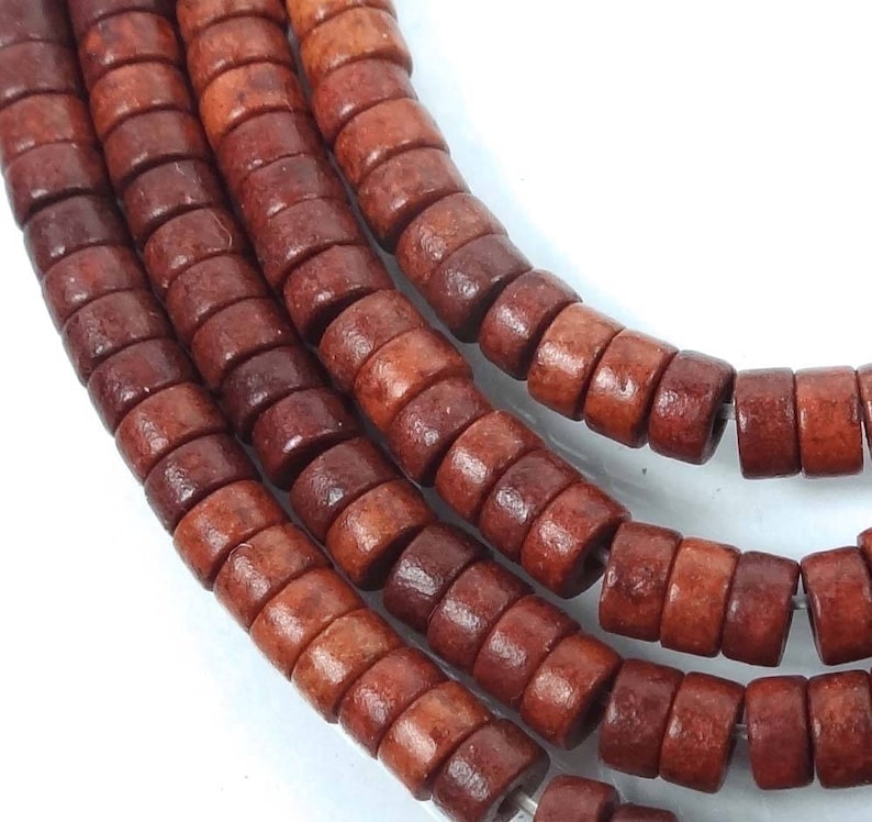 4x2mm Burnt Sienna Turquoise Heishi Beads Full 16 inches strand e7191 image 3