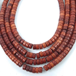 4x2mm Burnt Sienna Turquoise Heishi Beads Full 16 inches strand e7191 image 1