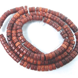 4x2mm Burnt Sienna Turquoise Heishi Beads Full 16 inches strand e7191 image 2