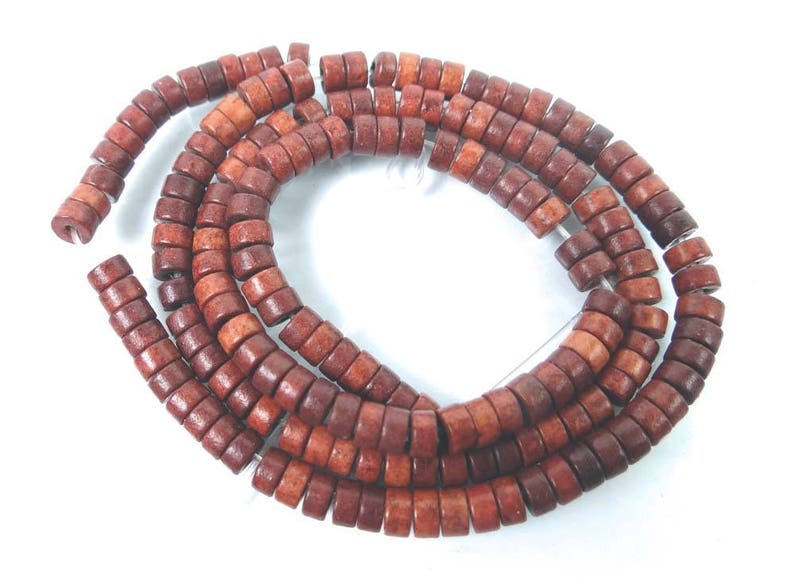 4x2mm Burnt Sienna Turquoise Heishi Beads Full 16 inches strand e7191 image 2