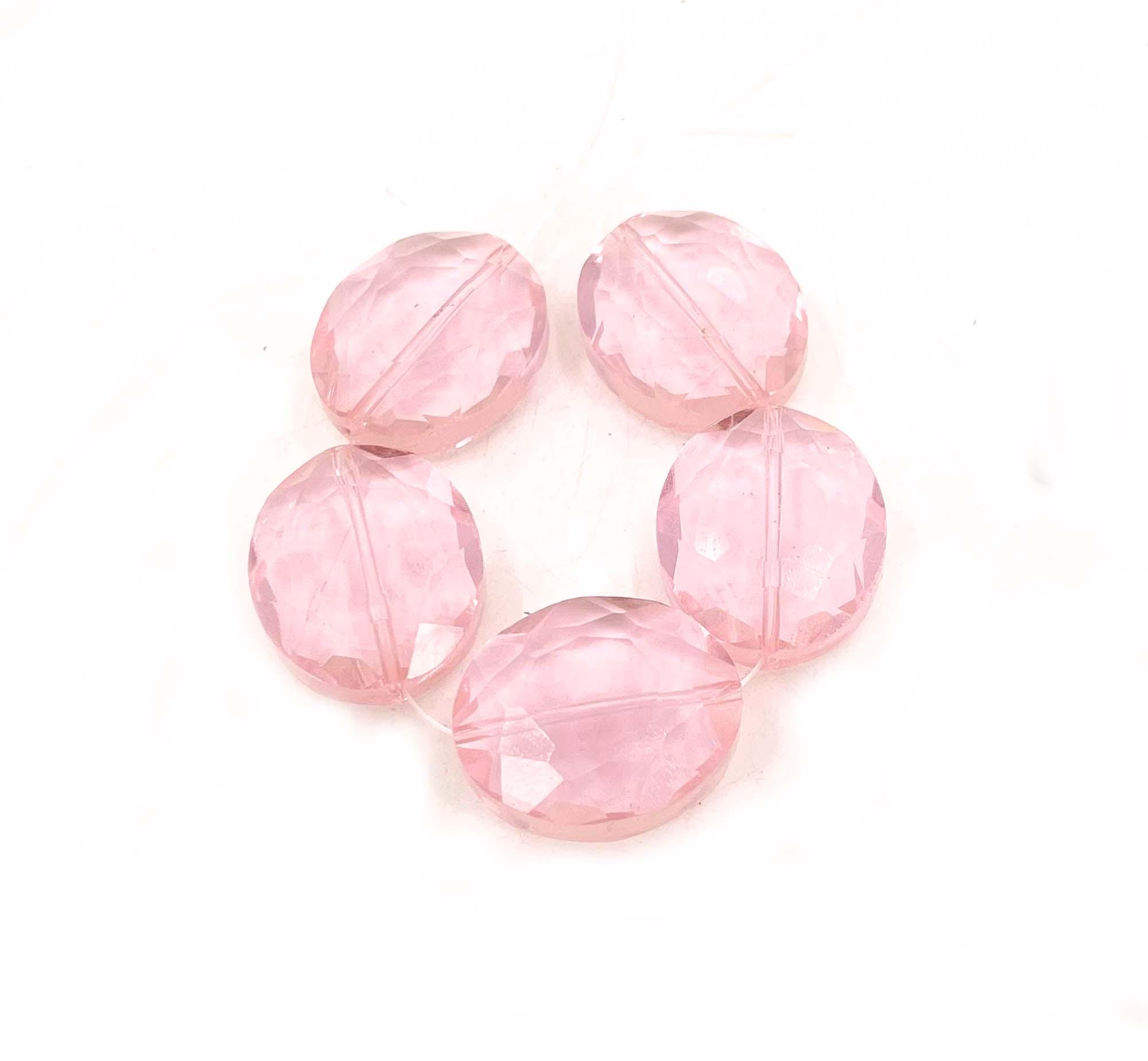 Aqua Blue Transparent 10mm Melon Plastic Beads - White Core Bead (100p