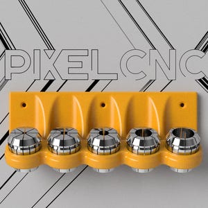 Portapinzas ER de pared: elegante y modular sistema de almacenamiento de herramientas CNC para todos los tamaños de pinzas ER
