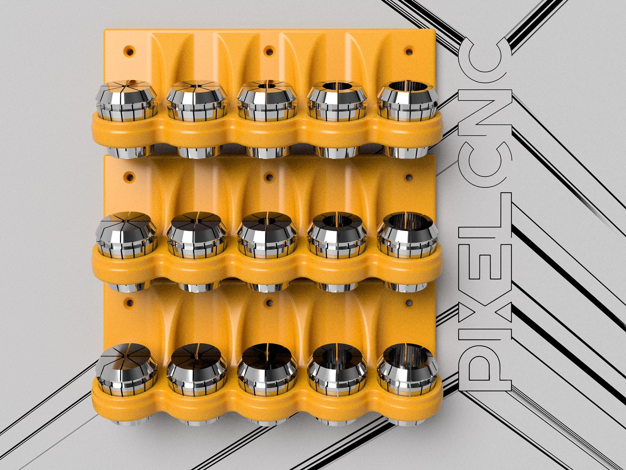 Wall-mount ER Collet Holder: Modular CNC Tool Storage (digital Download ...