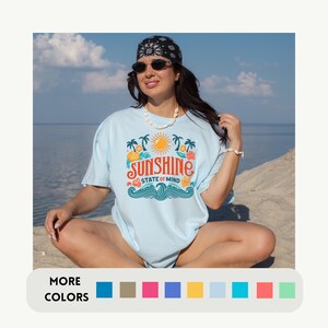 Sunshine State of Mind T-Shirt: Vintage Coastal Comfort Colors Tee
