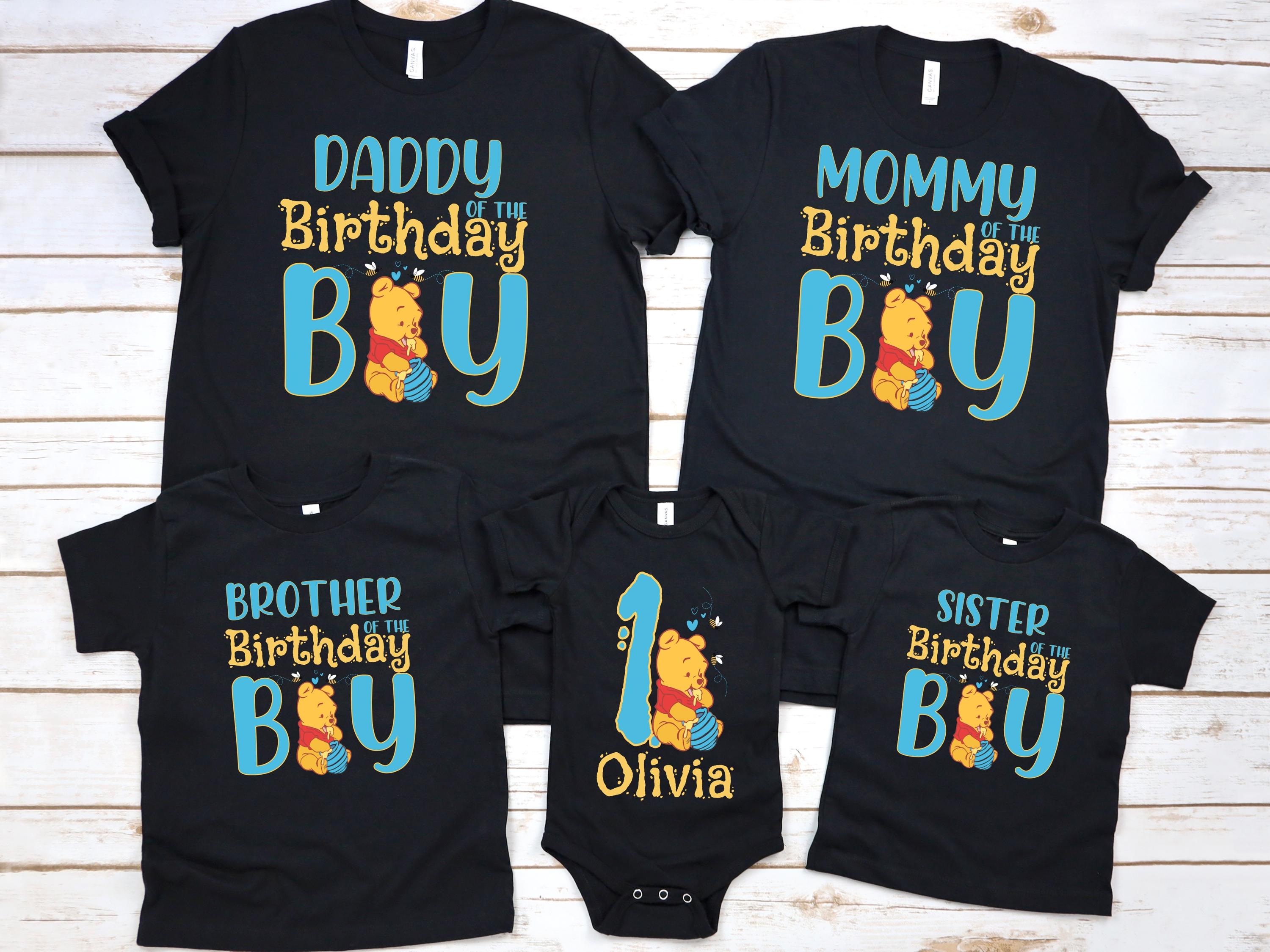 Winnie The Pooh Matching Shirts, Winnie The Pooh Birthday Shirt, Pooh Bear Birthday Family Shirts, Mom Dad Birthday, Toddler Birthday Shirt