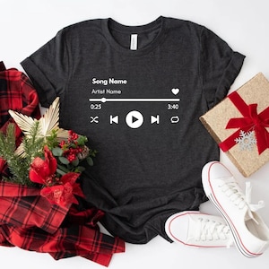 Custom Song Name Shirt Gift For Birthday, Custom Artist Name Shirt, Custom Song Name T-Shirt, Favorite Song Tee, Custom Favorite Artist
