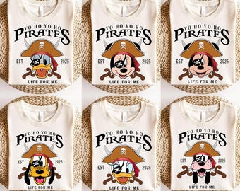 Disney Pirates of Caribbean Shirt, Custom Disney Pirates Family Shirts, Pirate Tee, Pirate's Life, Disney Cruise Shirt, Mickey and Friends