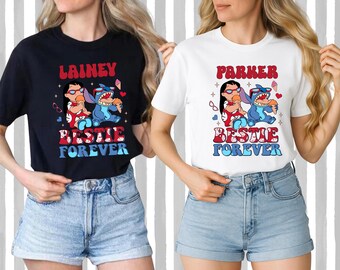Custom Name Lilo & Stitch Shirt, Disney Bestie Matching Tee