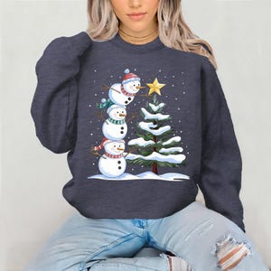 Christmas Snowman Sweatshirt, Christmas Tree Sweatshirt, Funny Snowman Shirt, Christmas Party T-Shirt, Christmas Gift, Snowman Lover Shirt