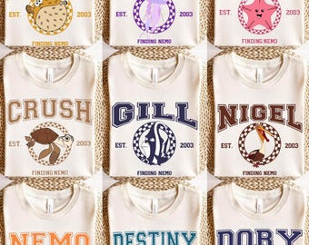 Disney Finding Nemo Shirt, Nemo and Friends T-Shirt, Crush and Squirt Sweatshirt, Pixar Nemo Matching Shirt, Finding Dory Tee