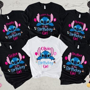 Stitch Birthday Shirt, Personalized Birthday Shirt, Custom Stitch Birthday Shirt, Stitch Birthday Family Shirts, Stitch Birthday Girl Shirt