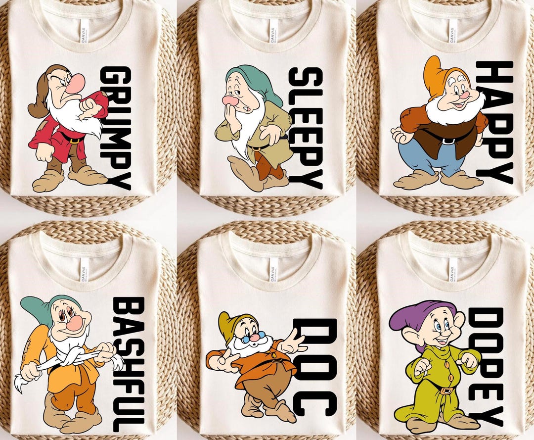 7 Dwarfs Family Matching Shirts, Snow White and Seven Dwarfs Shirt ...