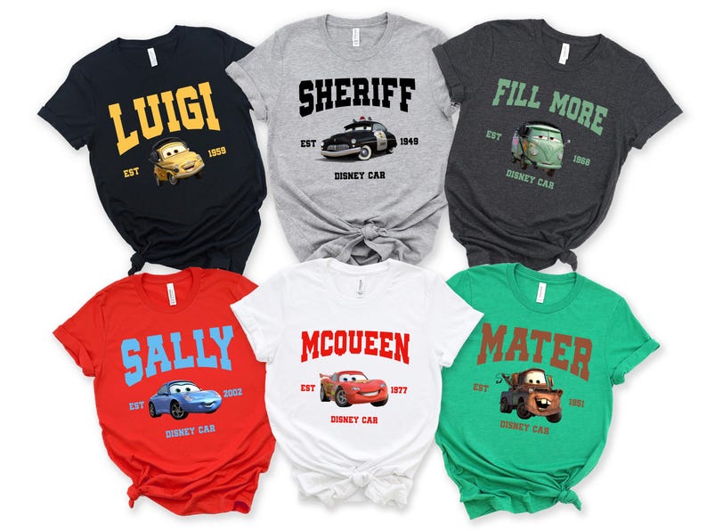 Disney Cars Shirt, Pixar Lightening McQueen Shirt, Cars Sally Shirt, Disney Family Trip Shirt, Pixar Mater Shirt, Disneyland Vacation Tee