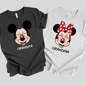Disney Grandma Grandpa Shirts, Personalized Disney Family Trip Tee, Mickey Grandpa Shirt, Disney New Grandparent Shirt, Minnie Grandma Shirt