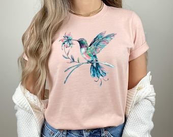 Watercolor Bird Nest T-Shirt: Nature Lover Gift