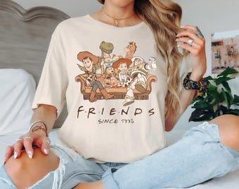 Disney Toy Story Shirt, Women's Crop Top Style, Buzz Lightyear Woody Jessie Bo Peep Design, Retro 90s Disney Tee, Best Friends Trip 1995