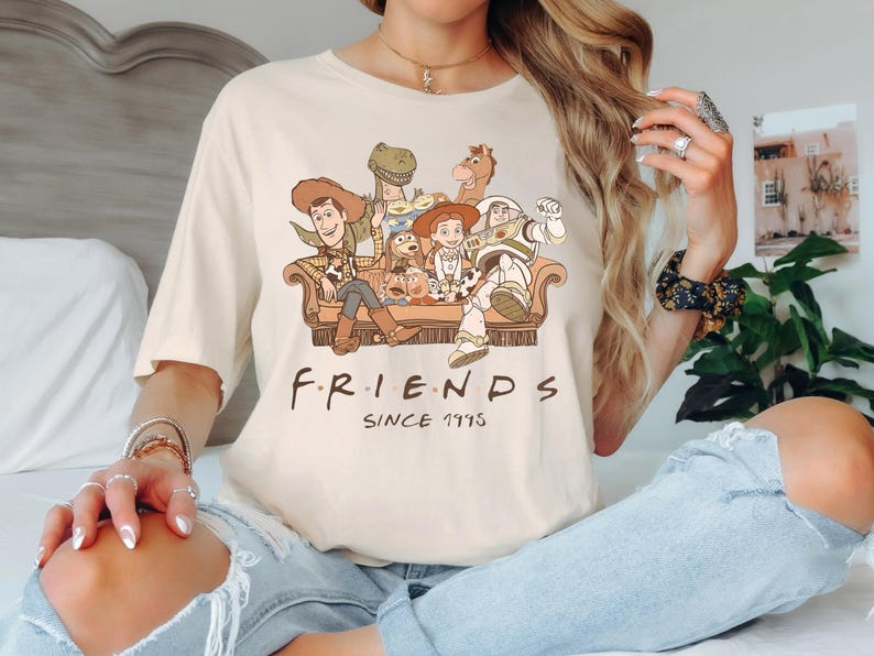 Disney Toy Story Shirt, Women's Crop Top Style, Buzz Lightyear Woody Jessie Bo Peep Design, Retro 90s Disney Tee, Best Friends Trip 1995