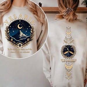 Velaris ACOTAR Sweatshirt, Velaris City Of Starlight, The Night Court Shirt, SJM Merch Shirt,Court of Dreams,Rhysand,Horns and Roses,Cassian