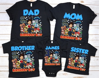 Custom Family Patrol Shirt, Family Patrol Shirt, Paw Birthday Party, Personalized Paw Birthday Tee, Family Matching Birthday Shirt
