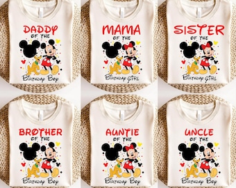 Mickey Birthday Family TShirt, Birthday Disney Matching Family Shirt,Disney Birthday Boy Girl,Disney Kids Custom Birthday T-shirt,Disneyland