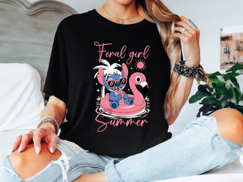 Stitch Summer Vibes T-Shirt, Stitch Summer Shirt, Summer Vibes Shirt, Disney Summer Shirt,  Disney Family Shirt, Disney Vacation Shirt