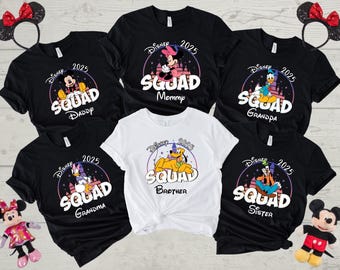 Custom Disney Family Trip Shirts, Personalized Disney Squad 2026
