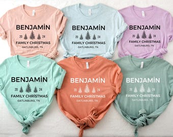 Custom Family Name Christmas 2024 Shirts, Personalized Family Christmas Shirts,Matching Family Christmas Shirt,Christmas Gifts,Christmas Tee