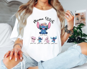 Custom Stitch Mama T-Shirt, Disney Mom Sweatshirt, Personalized Nana Shirt