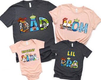 Custom Toy Story Birthday Family Shirt, Disney Gift Tee