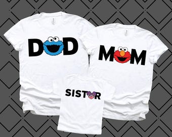 Sesame Street Birthday Shirt - Custom Family Matching Tee