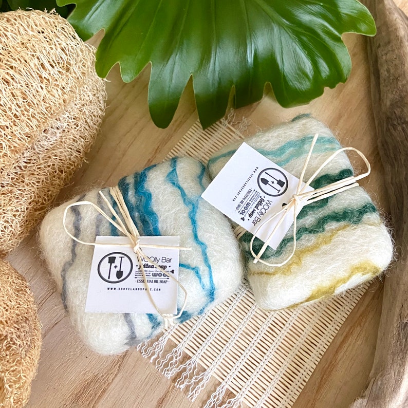 Lemongrass Felted Soap, Essential Oil Felt Soap Bar, All Natural Organic Soap, Natural Citrus Soap, Zero Waste Plastic Free Skincare image 5