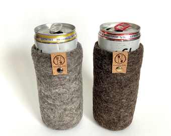 Guy Gifts, Gift for Husband, Slim Can Cover for Hard Seltzers, Eco Friendly Gifts for Him, Tall Can Cooler, 7th Anniversary Wool Gift